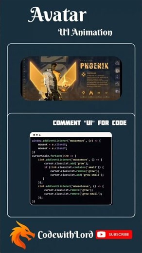 Avatar UI Animation in HTML CSS & JavaScript | Free Source Code | Modern Gaming Profile Card