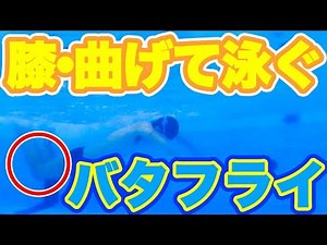 【バタフライ】ドルフィンキックで【膝を曲げる】泳ぎ方【スピードアップ】する為のコツ・テクニック