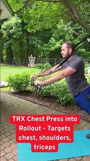 TRX Chest Press into Rollout #howto #trxworkout