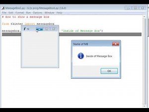 Showing a MessageBox in Python