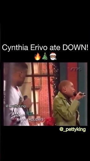 Heavy on the “9 packs of weave” 😂👩🏾‍🦲 #pettyking #cynthiaerivo #christmas #wicked #arianagrande