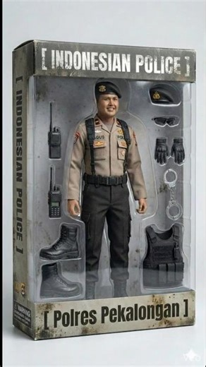 Unboxing Action Figure Polisi Indonesia Uniform PDL IA Polri #shorts