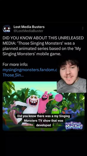 There was a My Singing Monsters TV show in development that was eventually canceled. It was going to be called Those Singing Monsters, based on the wildly popular phone game. They had big dreams for it, hoping to get it on major networks or streaming platforms like Disney or Netflix, but it never came to fruition. Would you have watched a My Singing Monsters cartoon series? #mysingingmonster #mysingingmonstersmemes #games #2010s #2010sthrowback #lostmedia #childhood #app #tv #tvshow #throwback #