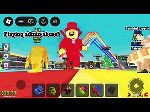 Playing sab admin abuse on roblox [I GOT ALIEN SLAP]!!!