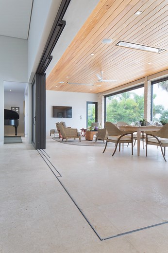 Elevate your space with our Lift & Slide doors that offer a smooth, frictionless operation perfect for large glass panels. | Panda Windows & Doors