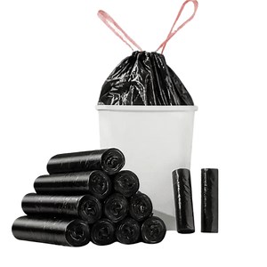 [Hot Item] Hot Sale China Factory Gallen Heavy Duty HDPE LDPE Biodegradable Household Big Black Waste Bin Liner Trash Rubbish Sack Drawstring Garbage Bag Roll