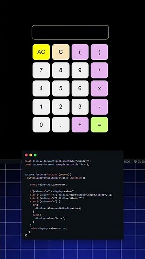 Build a Calculator Using HTML, CSS & JS in Just 1 Minute! ⚡