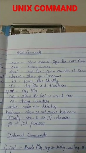 UNIX Commands #unixcommands #unix #study #bca #computer