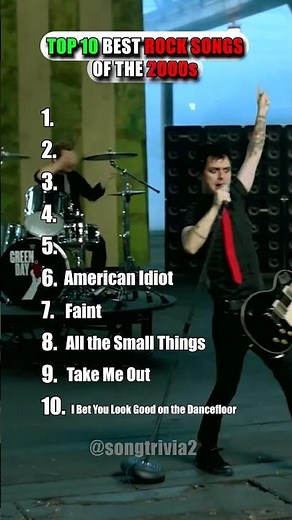 The Best 2000s Rock Songs Ranked! #music #rock #2000s #musiclover #musicgenre #top10songs
