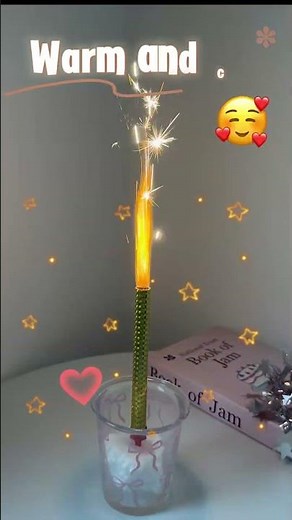 Golden Sparkling Cake Candles