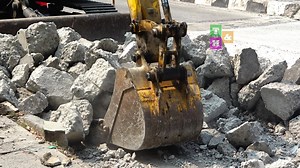 24K views · 96 reactions | Dredged Asphalt Concrete Shards Easily Using Excavator | Sawmill & Woodworking | Facebook