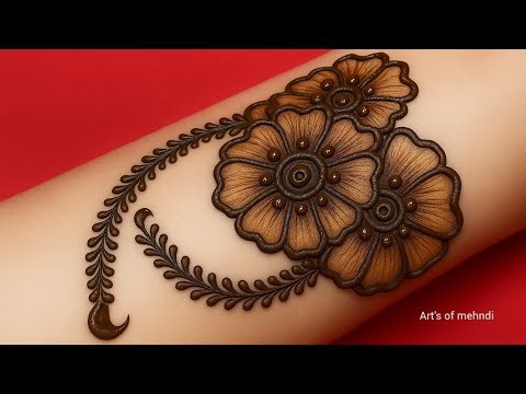 Front Hand Floral Mehndi Design | Easy & Beautiful Henna Art Tutorial 2025