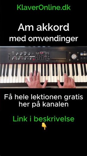 Lær at spille Am akkorden på klaver
