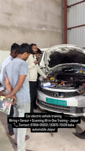 BABA AUTOMOBILE TRAINING INSTITUTE on Instagram: "Electric Vehicle Training // Tata EV Car 🔧 Wiring • Sensor • Scanning – All-in-One Course 📍 Baba Automobile, Jaipur ✅ 100% Practical Training ✅ Car + EV Electrical Systems ✅ Complete Wiring & Sensor Diagnosis ✅ Advanced Scanner Training (Error Code, Live Data) ✅ EV Battery • Motor • Controller Basics ✅ Certificate + Business Guidance 📞 Call / WhatsApp: 87694-05920 | 83870-70109 ⸻ #CarEVTraining #ElectricVehicleTraining #CarWiringTraining #Sens
