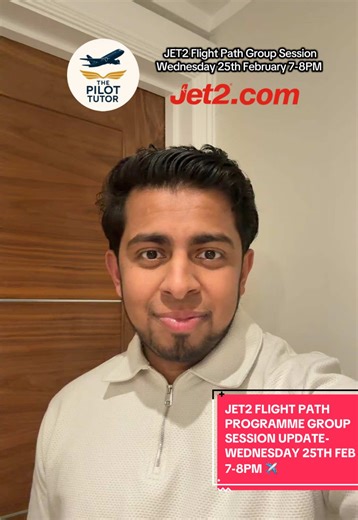 JET2 FLIGHT PATH PROGRAMME GROUP SESSION UPDATE- WEDNESDAY 25TH FEB 7-8PM ✈️ #pilot #jet2 #jet2flightpath #aviation