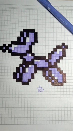 Dog in pixelart 🐶🎈 #art #doodle #draw #drawing #shorts #shortsdrawing #pixelart #aesthetic #dog#cute