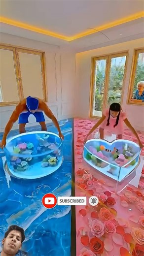 Two Worlds in One Floor😍 Luxury Epoxy Transformation #epoxy #epoxyfloor #interiordesign #shorts