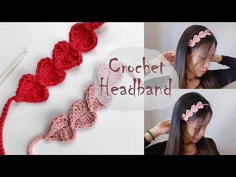 How To Crochet Heart Headband Tutorial DIY | Crochet Valentine Gift Idea