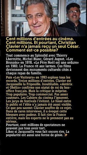 Christian Clavier: L'acteur le plus populaire de France que la critique n'a jamais aimé