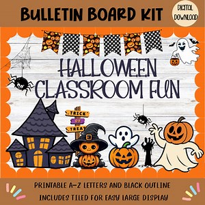 Halloween Classroom Bulletin Board | Ghost & Pumpkin Theme