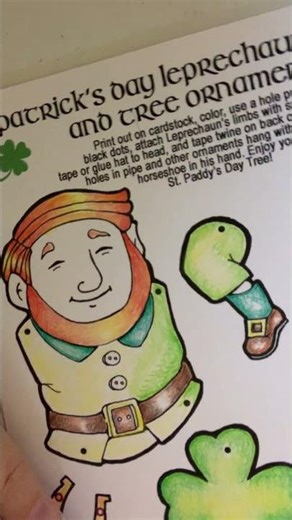 A Dancing Leprechaun Printable Paper Doll!