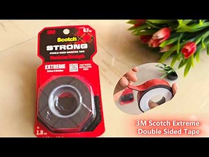 3M Scotch Extreme Double Sided Tape Review & Demo | 1M Holds 6.7Kg | 3M Scotch Double Sided Tape