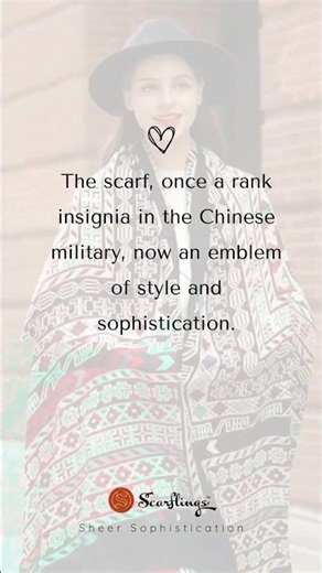 The scarf, once a rank insignia in the Chinese military, now an emblem of style and sophistication.