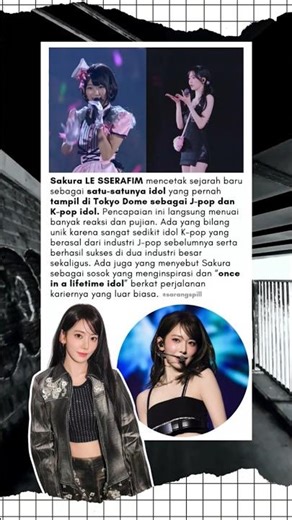 #sakura #lesserafim viral!Satu-Satunya #idol Tampil di Tokyo Dome Sebagai J-Pop & #kpop ! #shorts