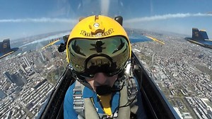 FROM INSIDE THE COCKPIT: The Blue Angels and Thunderbirds are about to fly over Baltimore and D.C. today in part of Operation #AmericaStrong! While we wait for them to fly over, here's a look a the insane views from their cockpit as the squadron flew over NYC a couple days ago. Where are you all watching from? Drop your pics below! 💙 ALL the details on where to watch them here in DC: https://bit.ly/35poTwf | WUSA 9