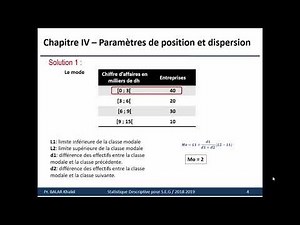 Statistique descriptive / Chapitre IV : Séries statistique (Exercices et solutions)