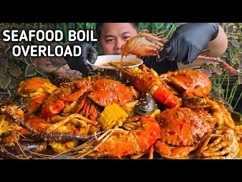 SEAFOOD BOIL OVERLOAD | OUTDOOR COOKING | MUKBANG PHILIPPINES