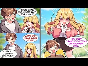 [Manga Dub] A young looking girl hits on me, but I reject her becacuse I think she's underage but...