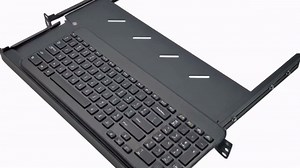 Electriduct 1U Keyboard Tray - Fully Extendable Universal 19" Rack Mount Sliding Shelf for Network Equipment Server Cabinet Enclosure with 3-Rail System and Mounting Hardware - 10.8" Deep