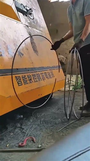Fully automatic steel bar bending machine #rebarbender #machine