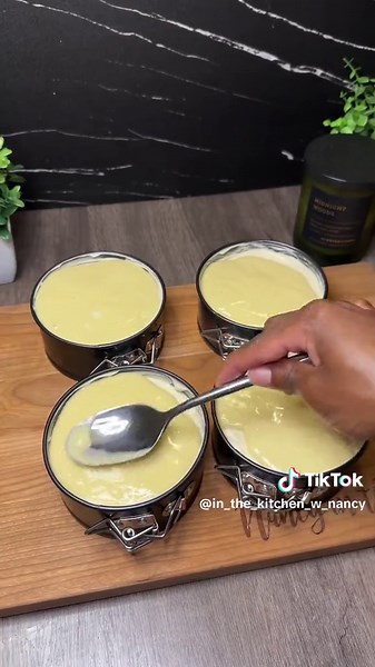 In my dessert era and this is episode one of my baking series 🥰 📣📣 This is the Butter Cake of all Butter Cake 📣📣 Makes 4 mini 4 inch cakes For the Cake Batter: 🍰 2 cups (4 sticks) unsalted butter, room temperature 🍰 4 ounces cream cheese, room temperature 🍰 2 1/4 cups granulated sugar 🍰 2 large eggs, room temperature 🍰 1/2 teaspoon fine sea salt 🍰 1 1/2 cups all-purpose flour 🍰 1 1/2 teaspoons vanilla extract For the Cream Cheese Layer: 🍰 4 ounces cream cheese, room temperature 🍰 1