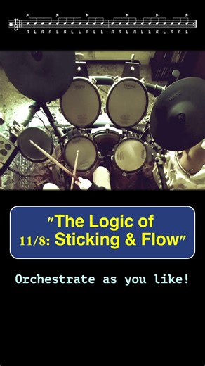11/8 Drumming: The Sticking Blueprint#shorts #drums