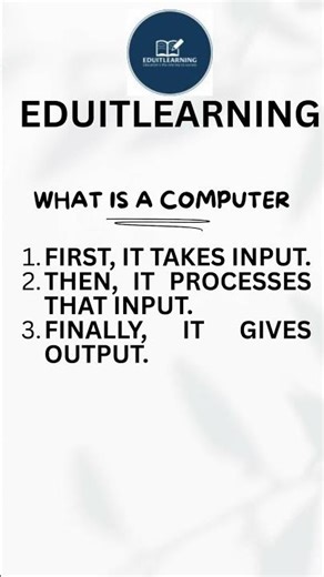 What is a Computer? #WhatIsAComputer #ComputerFundamentals #ITBasics #EduITLearning #computerbasics