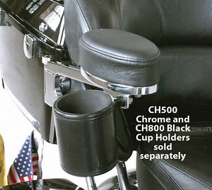 RIVCO Chrome Adjustable Armrests for Harley-Davidson® Touring Models 2014 to 2025