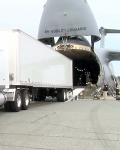 2.9M views · 10K reactions | C-5 Plane loads entire giant semi-truck | Frontline Diary | Facebook
