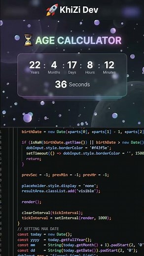 Age Calculator That's Actually Insane 🤯 #coding #tutorial
