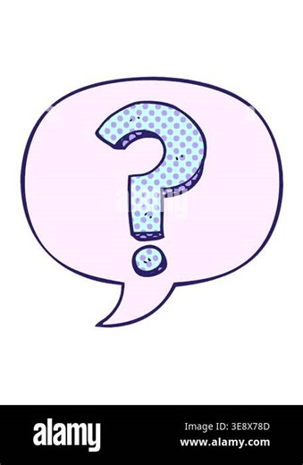 vibrating motion animation of question mark and speech bubble Stock Video Footage - Alamy