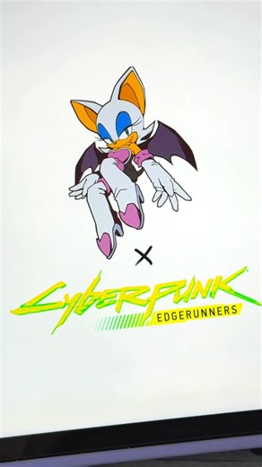 HeavenRose Art ⚡️ on Instagram: "Don’t get distracted handsome~ 💖 Follow for more! . #rougethebat #rougefanart #cyberpunkedgerunners #sonicthehedgehog #sonictok"