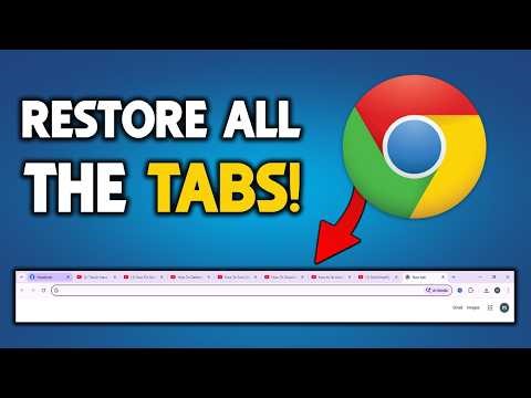 How To Restore ALL The Tabs In Chrome (Quick Guide)