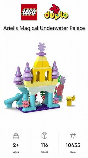 PREVIEW: LEGO DUPLO, Ariel's Magical Underwater Palace, Set 10435, LEGO 2024