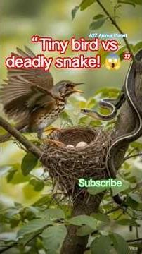 Brave Bird Protects Its Nest from a Snake🐍🐦| Incredible Nature Moment #wildlifeshorts #birds #snake