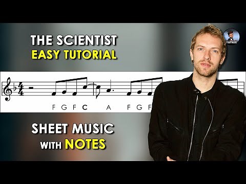 The Scientist | Sheet Music with Easy Notes for Recorder, Violin + Backing Track | Coldplay