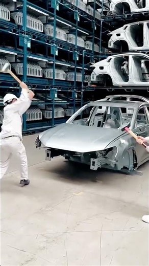 unique technique for testing car body durability #shorts