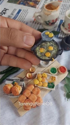 miniature clay vadapav cart for fridge magnet #art #fridgemagnets #mumbai