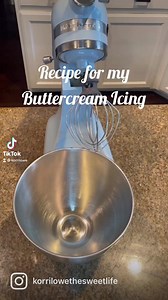 783K views · 11K reactions | Got a lot of questions about my buttercream recipe, so I FINALLY got a chance to actually measure to give you the recipe You can easily adjust this recipe’s consistency by adding more or less cream. #buttercream #easyrecipes #buttercreamcakes #cakedecorating #buttercreamrecipe #lettercakes | Korri Lowe The Sweet Life | Facebook