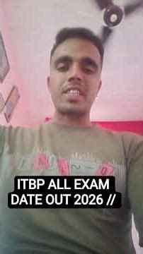 ITBP ALL EXAM DATE OUT 2026 // ITBP ANIMAL TRANSPORT KITCHEN STAFF TRADEMAN EXAM DATE 2026 #ITBPEXAM